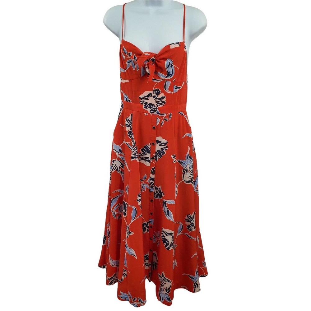 YUMI KIM WOMENS SIZE SMALL SLEEVELESS FLORAL RED DRESS